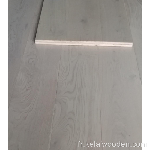 Plancher de bois d&#39;ingénierie en chêne blanc de couleur grise